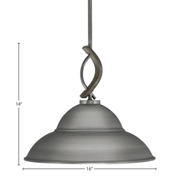 Monterey Stem Hung Mini Pendant with Double Bubble Shade - Image 2