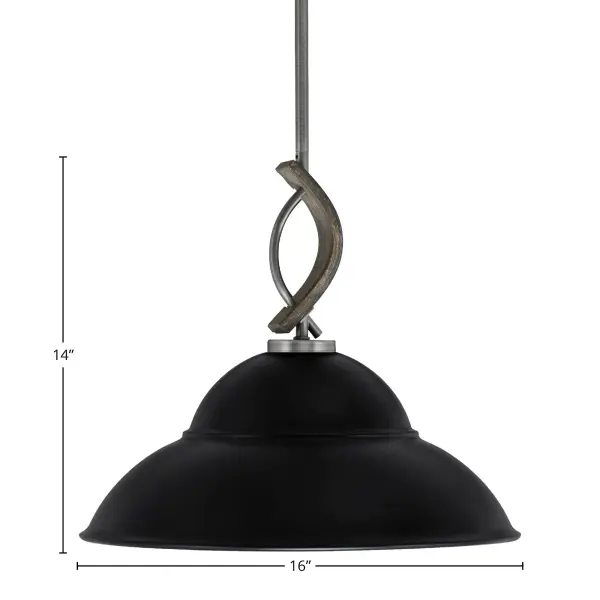 Monterey Stem Hung Mini Pendant with Double Bubble Shade - Image 2