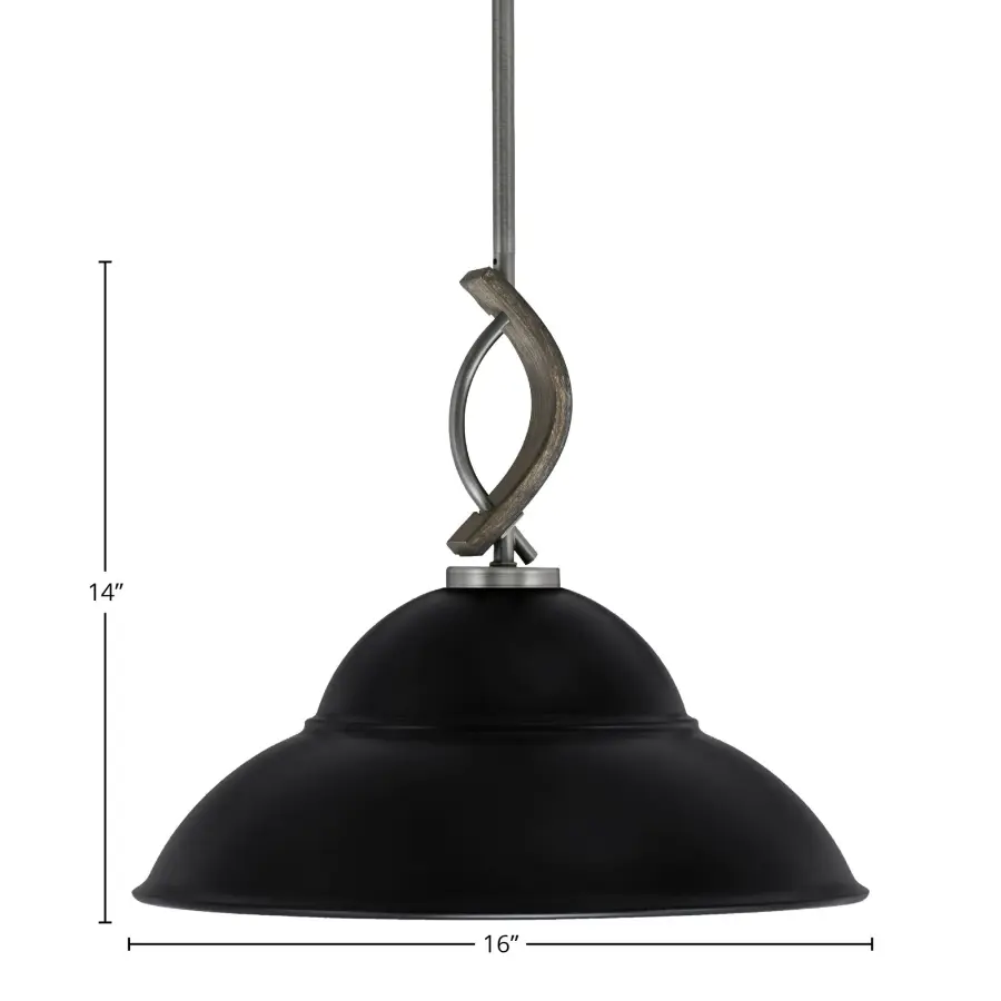 Monterey Stem Hung Mini Pendant with Double Bubble Shade - Image 2
