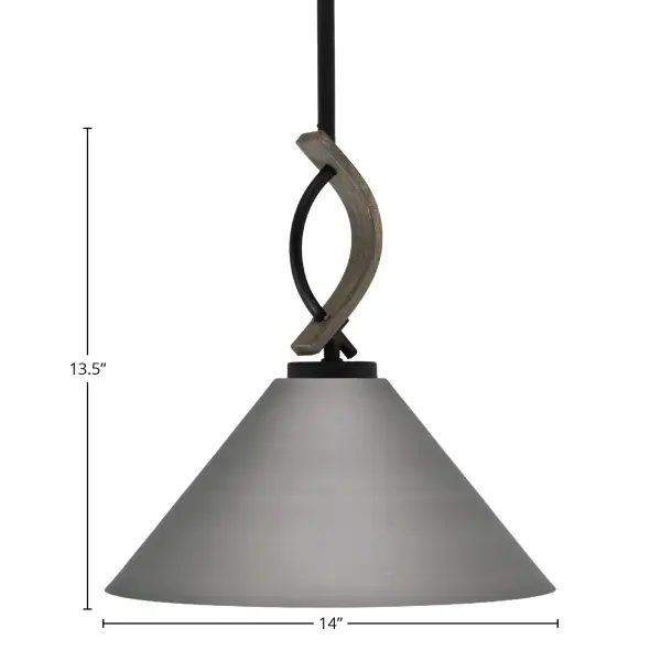 Monterey Stem Hung Mini Pendant with Brushed Nickel Cone Shade - Image 2
