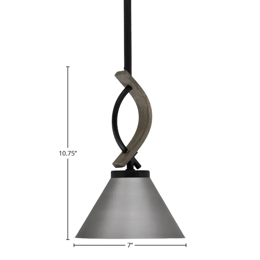 Monterey Mini Pendant with Brushed Nickel Shade - Image 2