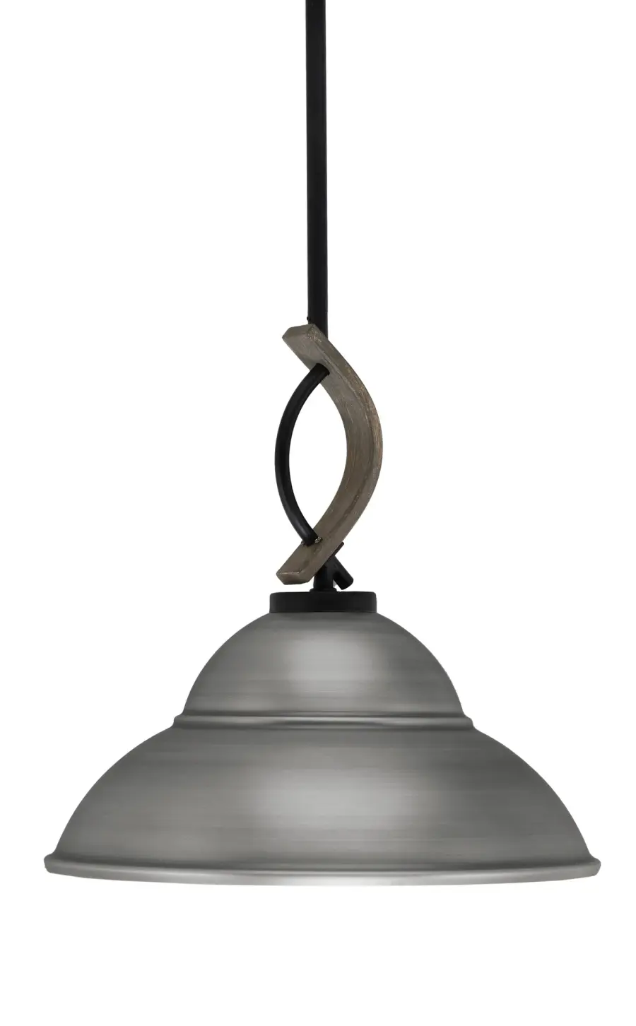 Monterey Stem Hung Mini Pendant with Double Bubble Shade - Image 1