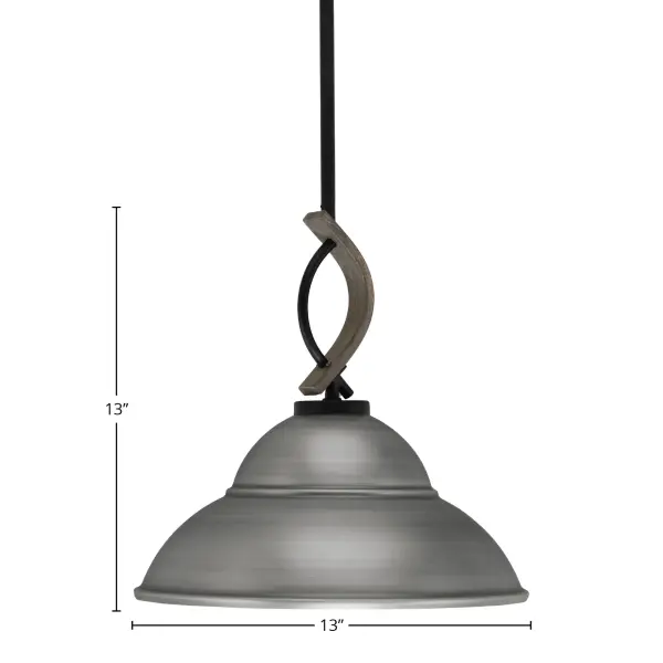 Monterey Stem Hung Mini Pendant with Double Bubble Shade - Image 2