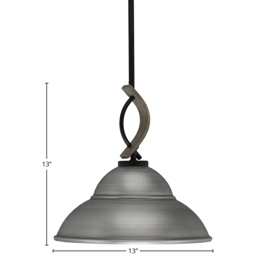 Monterey Stem Hung Mini Pendant with Double Bubble Shade - Image 2
