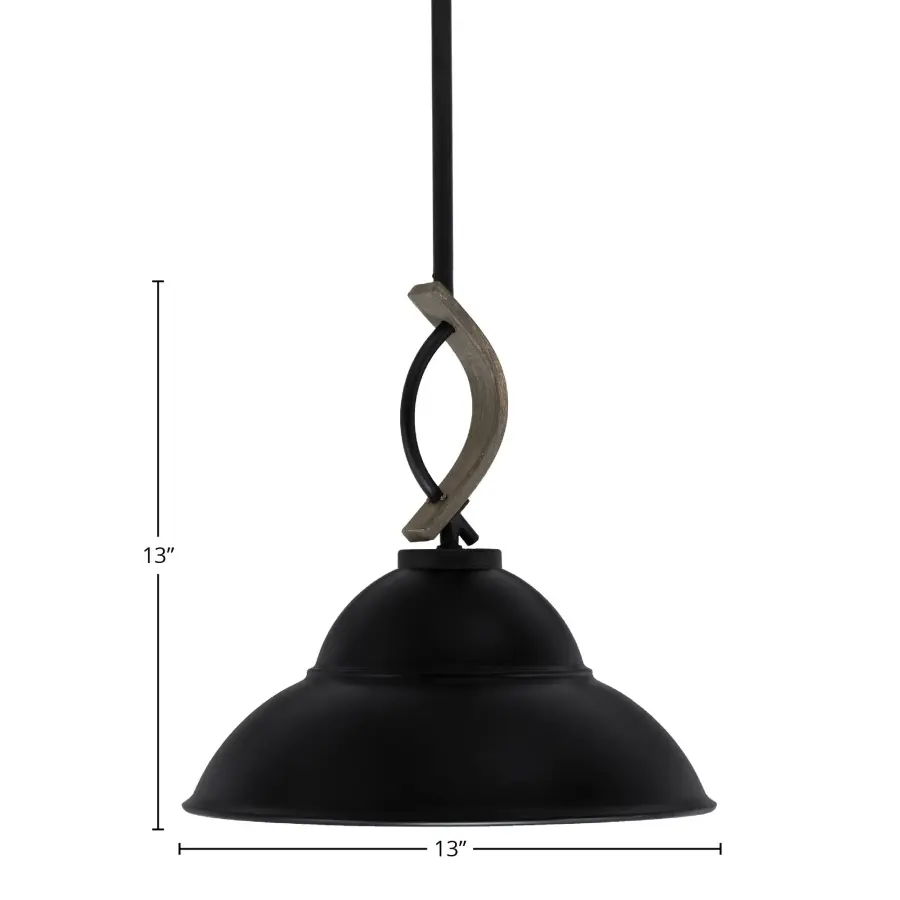 Monterey Stem Hung Mini Pendant with Double Bubble Shade - Image 2