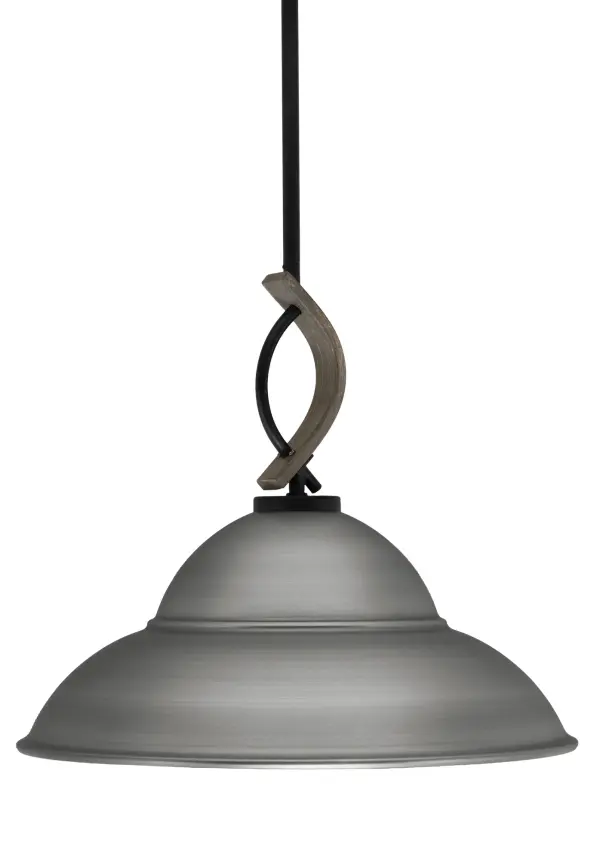 Monterey Stem Hung Mini Pendant with Double Bubble Shade - Image 1