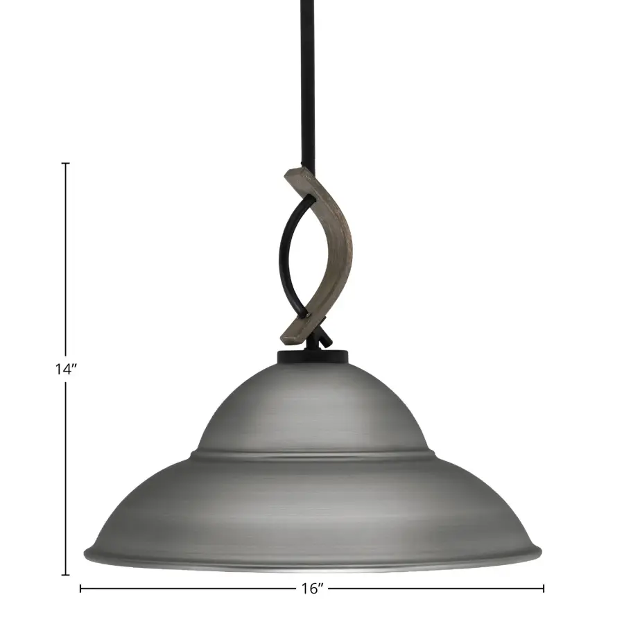 Monterey Stem Hung Mini Pendant with Double Bubble Shade - Image 2