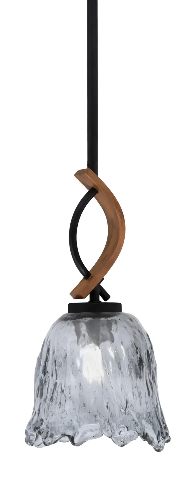Monterey Chain Hung Mini Pendant with Smoke Glass - Image 1
