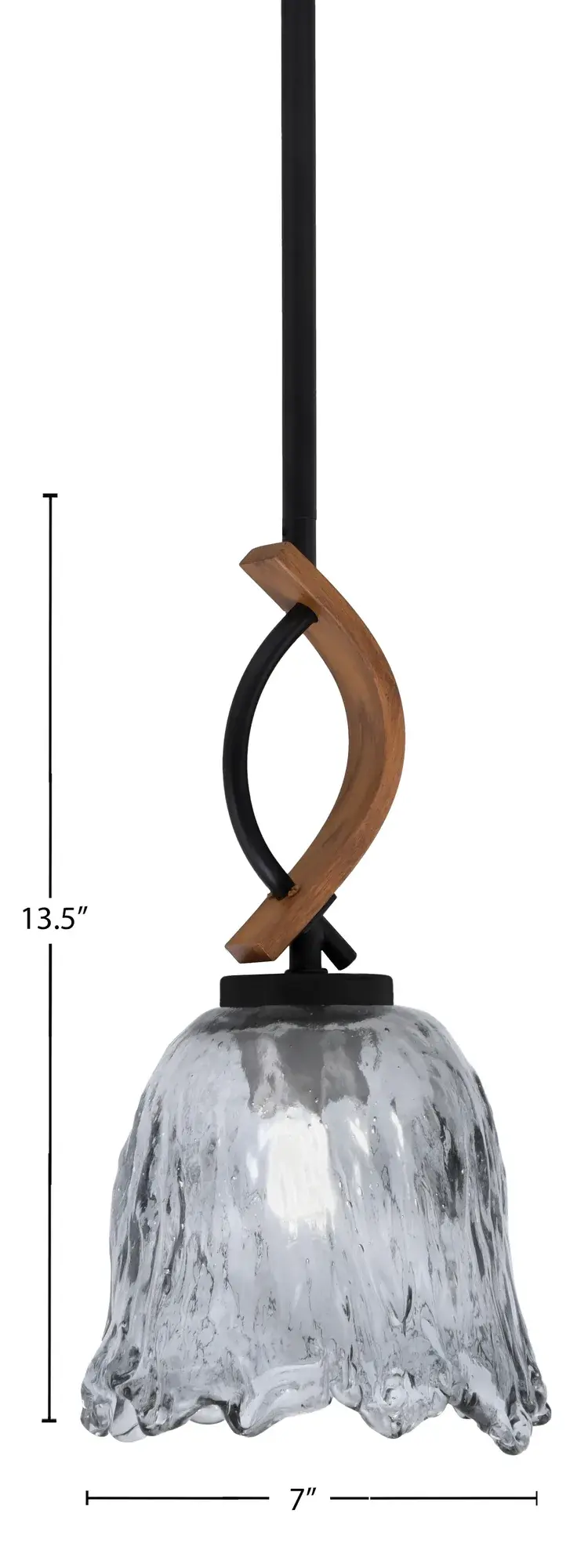 Monterey Chain Hung Mini Pendant with Smoke Glass - Image 2