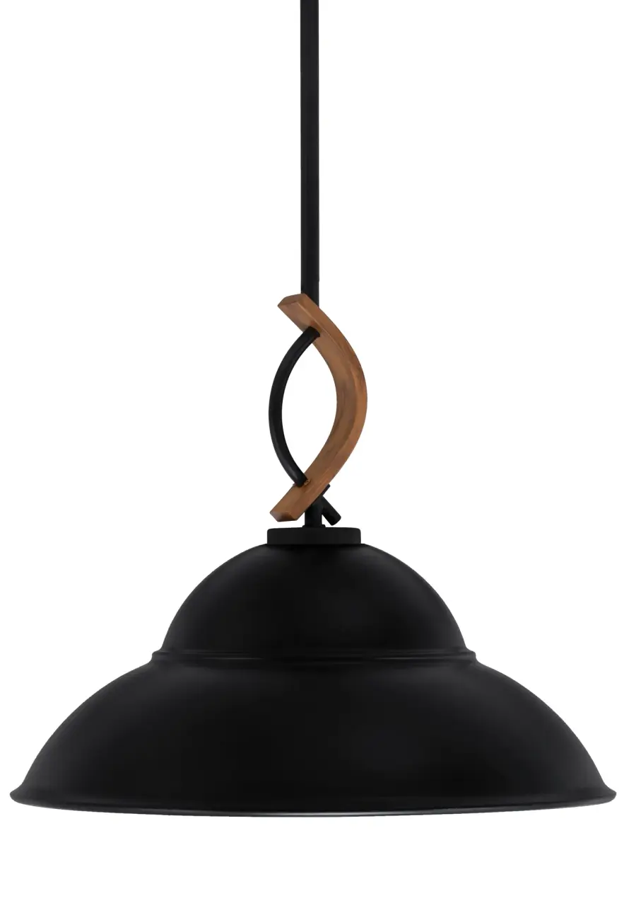 Monterey Stem Hung Mini Pendant with Double Bubble Shade - Image 1