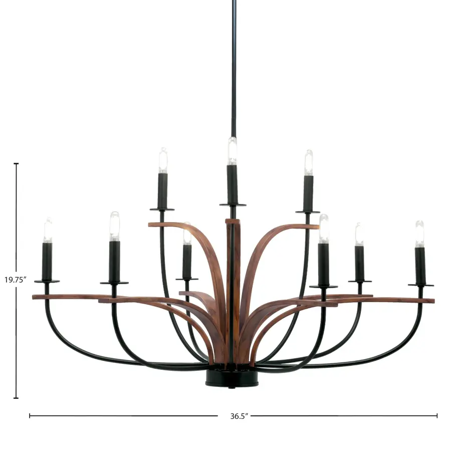 Monterey 9-Light Uplight Chandelier - Image 2