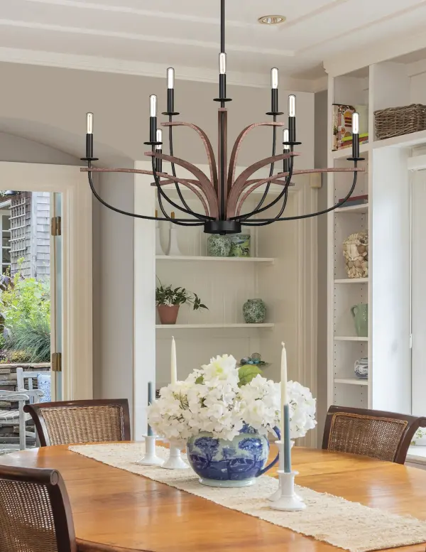 Monterey 9-Light Uplight Chandelier - Image 3