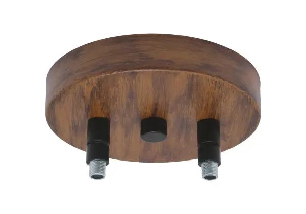 Monterey 3-Light Island Pendant in Matte Black & Wood-Look Finish - Image 3