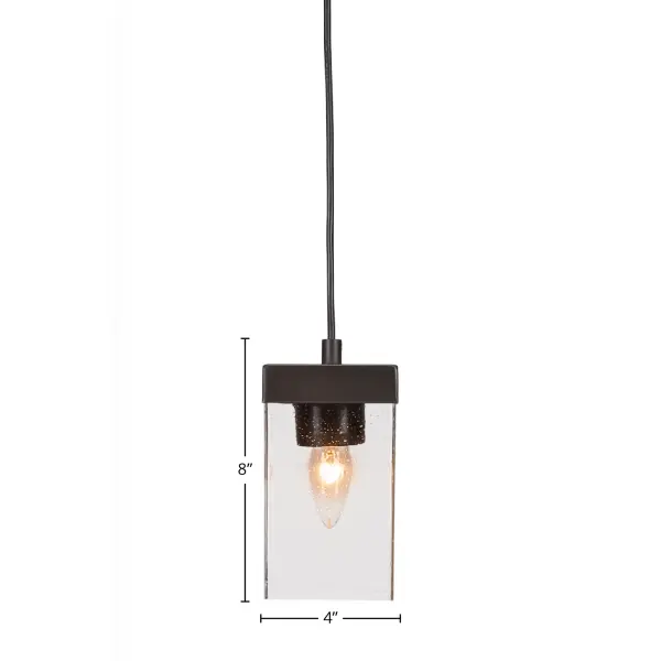 Nouvelle Cord Hung Mini Pendant with Clear Bubble Glass - Image 2