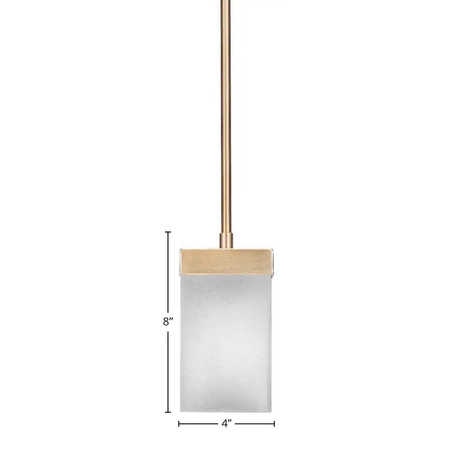 Nouvelle Stem Hung Mini Pendant with White Muslin Glass - Image 2