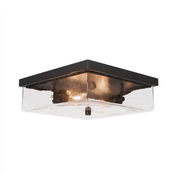Nouvelle 2-Light Flush Mount with Clear Bubble Glass - Image 1