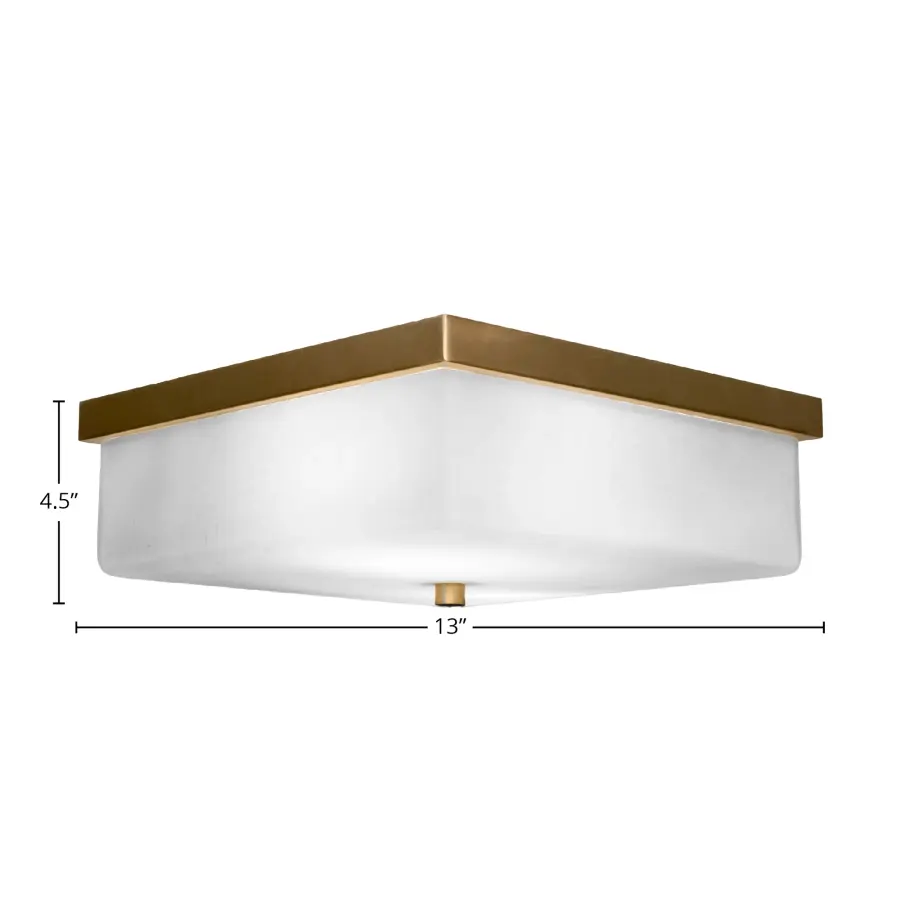 Nouvelle 2 Light Flush Mount in New Age Brass with White Muslin Glass - Image 2