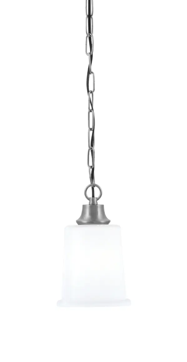 Toltec Lighting Chain Hung Mini Pendant with White Opal Glass - Image 1
