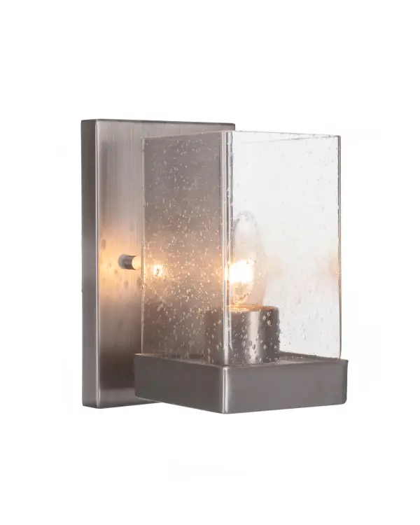 Nouvelle Wall Sconce - Graphite with Clear Bubble Glass