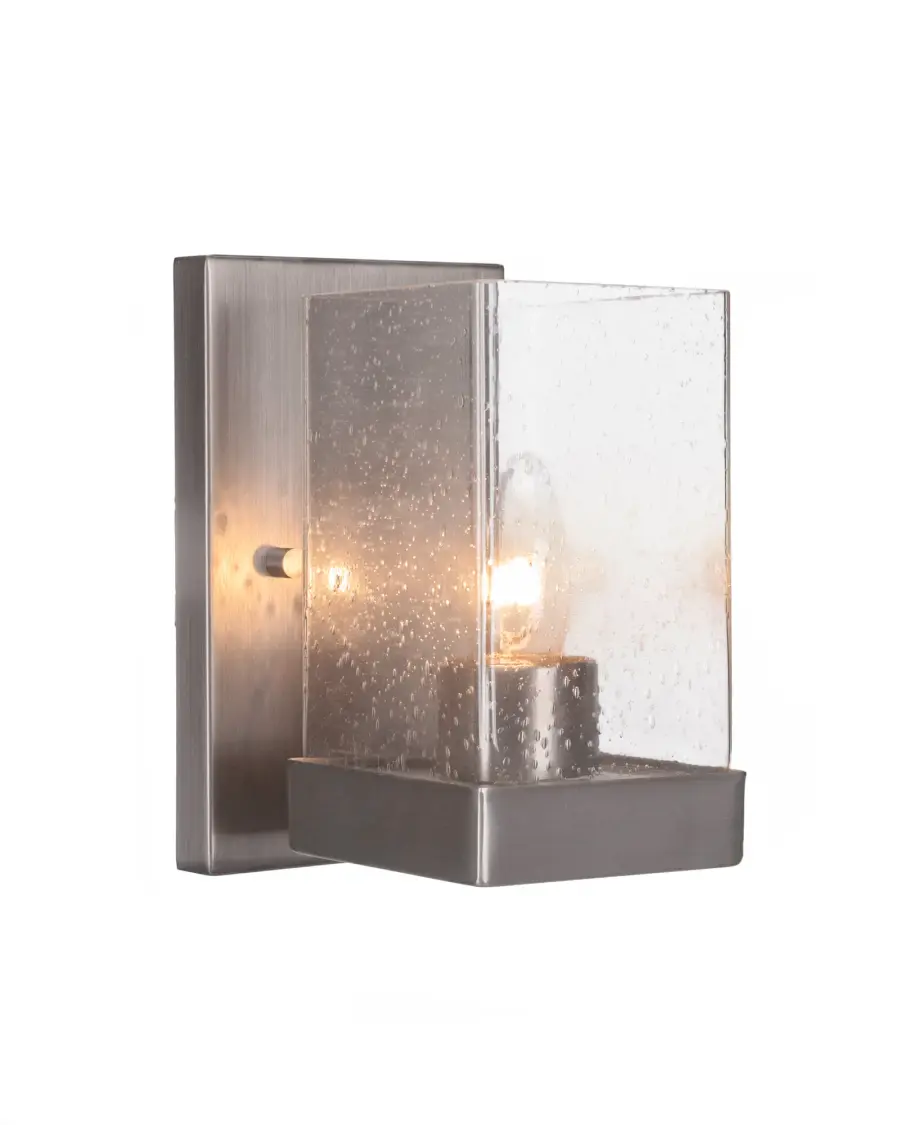 Nouvelle Wall Sconce - Graphite with Clear Bubble Glass