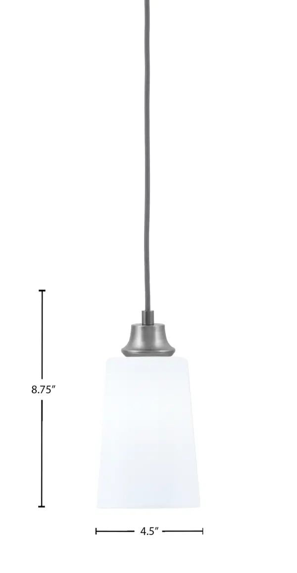Cord Mini Pendant with White Opal Glass - Image 2
