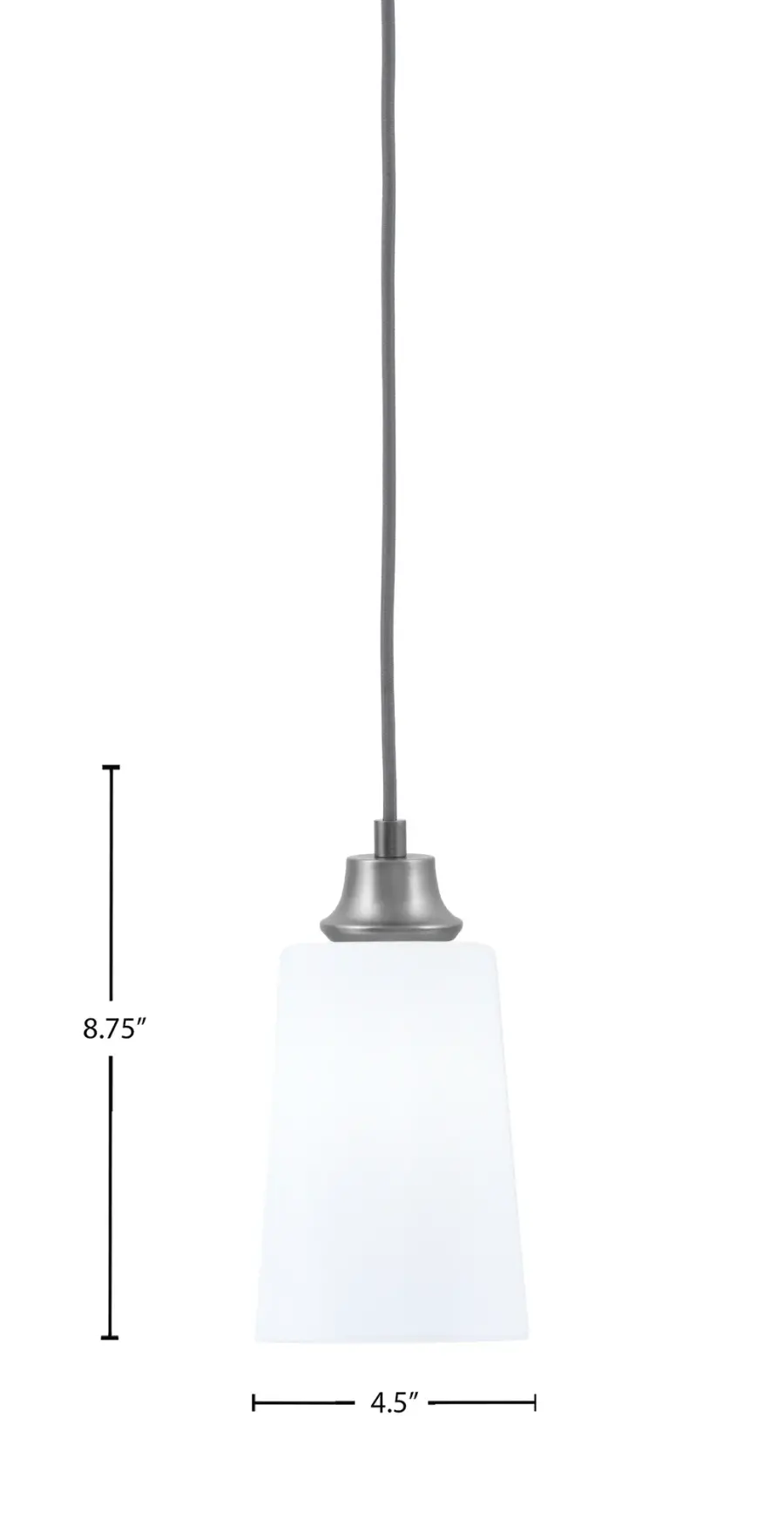 Cord Mini Pendant with White Opal Glass - Image 2