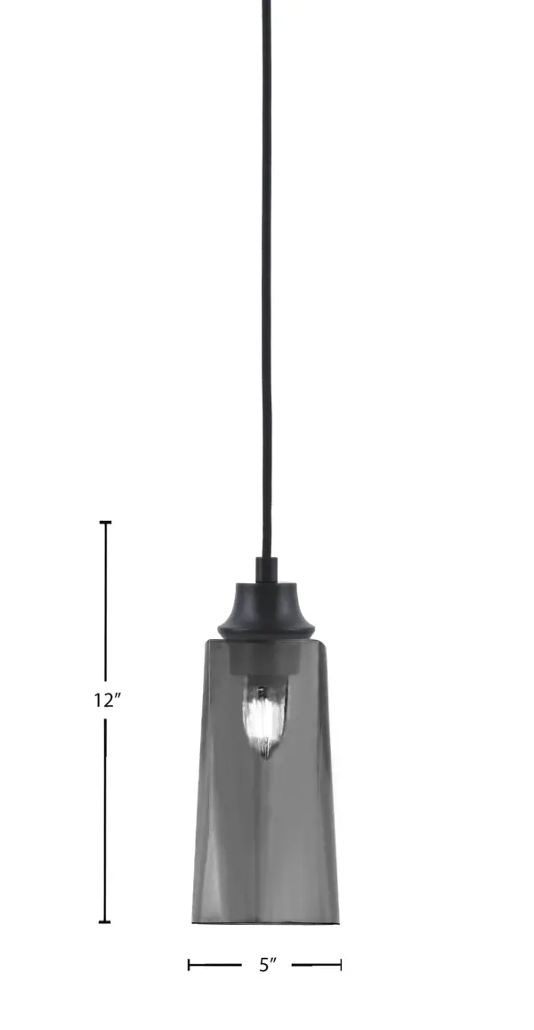 Toltec Lighting Chain Mini Pendant with Smoke Bubble Glass - Image 2