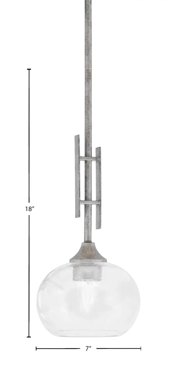 Uptowne Mini Pendant with Clear Bubble Glass - Image 2