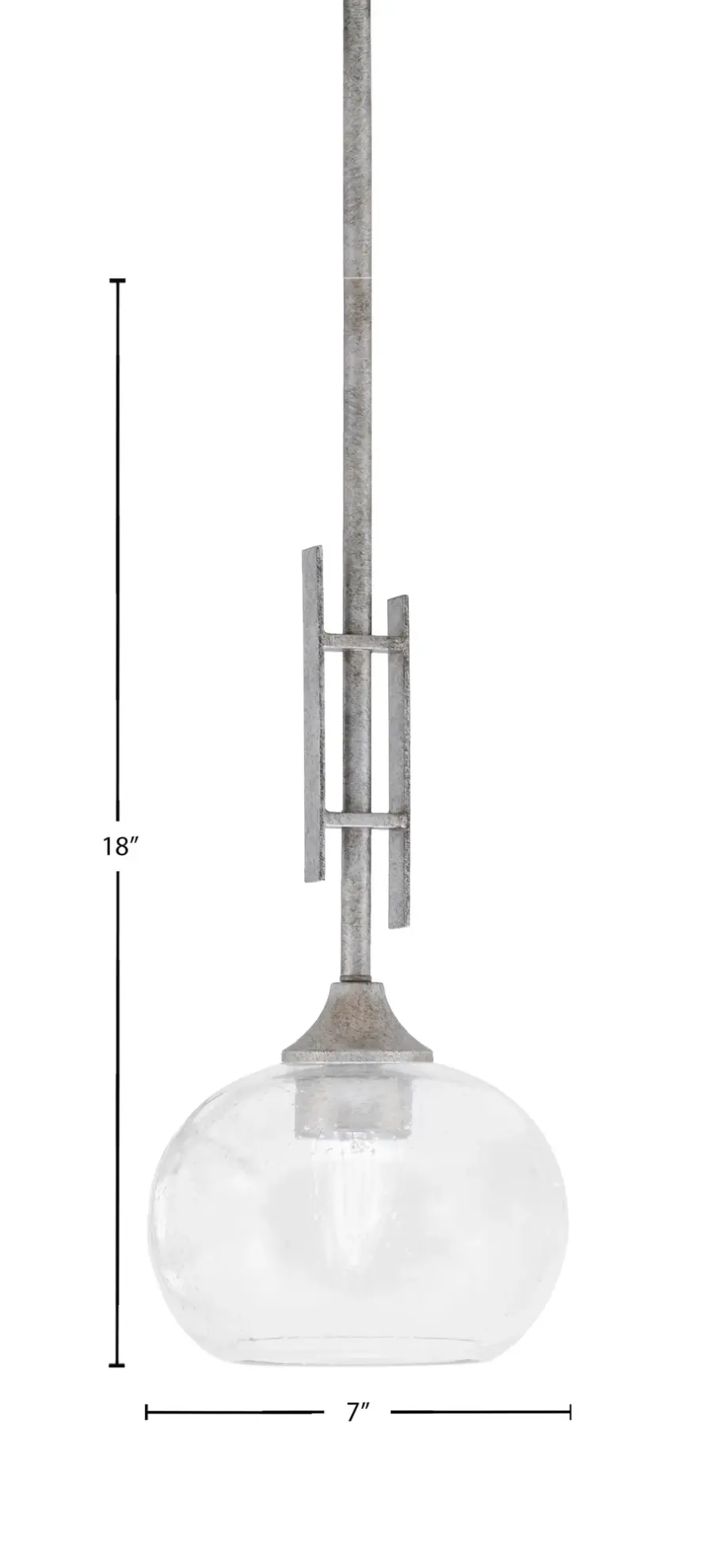 Uptowne Mini Pendant with Clear Bubble Glass - Image 2