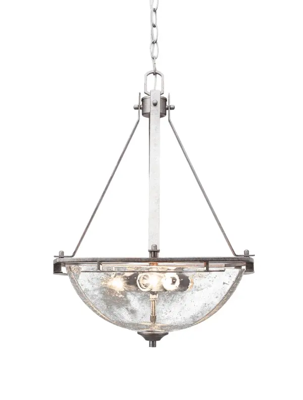 Uptowne 3-Light Pendant with Clear Bubble Glass - Image 1