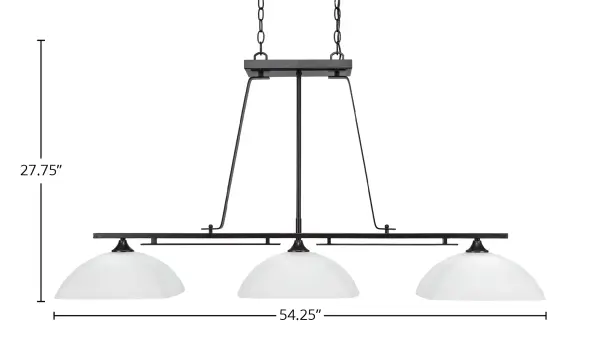 Uptowne 3-Light Island Pendant in Dark Granite with White Muslin Glass - Image 2