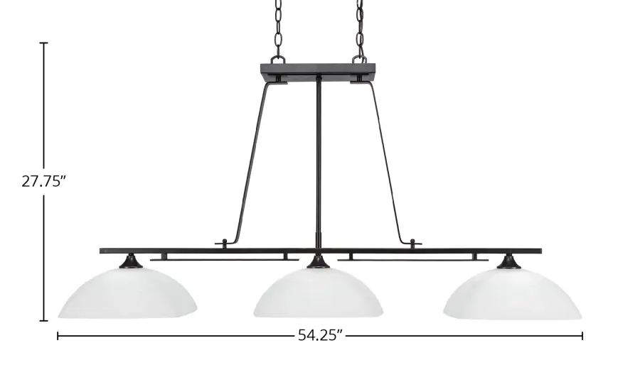 Uptowne 3-Light Island Pendant in Dark Granite with White Muslin Glass - Image 2
