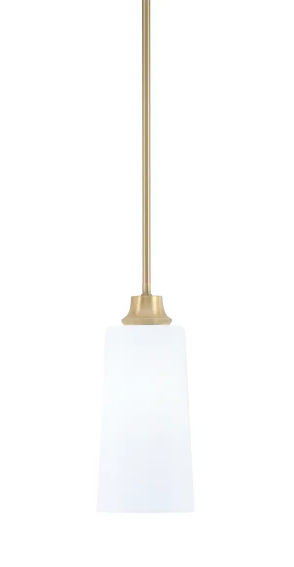 Toltec Lighting Chain Hung Mini Pendant with White Opal Glass - Image 1