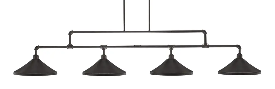 Vintage 4-Light Island Chandelier in Dark Granite - Image 1