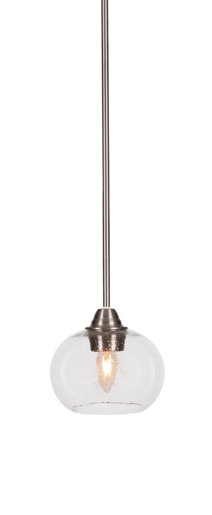 Paramount Stem Hung Mini Pendant with Clear Bubble Glass - Image 1