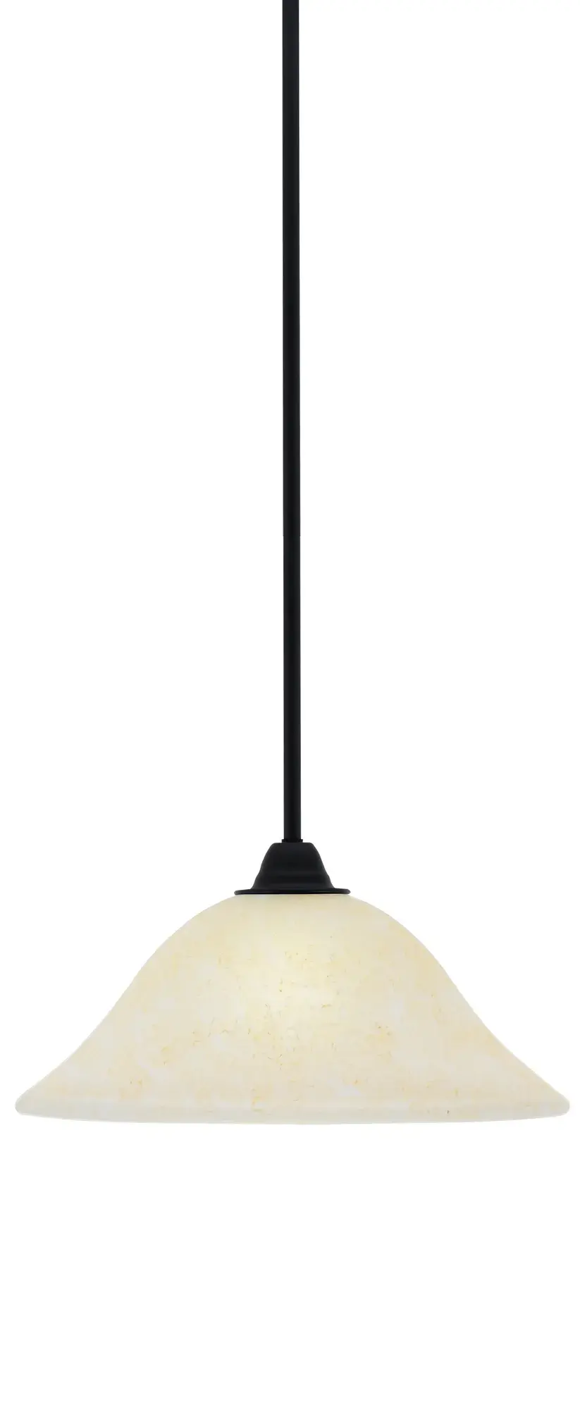 Paramount Stem Hung Mini Pendant with Amber Marble Glass - Image 1