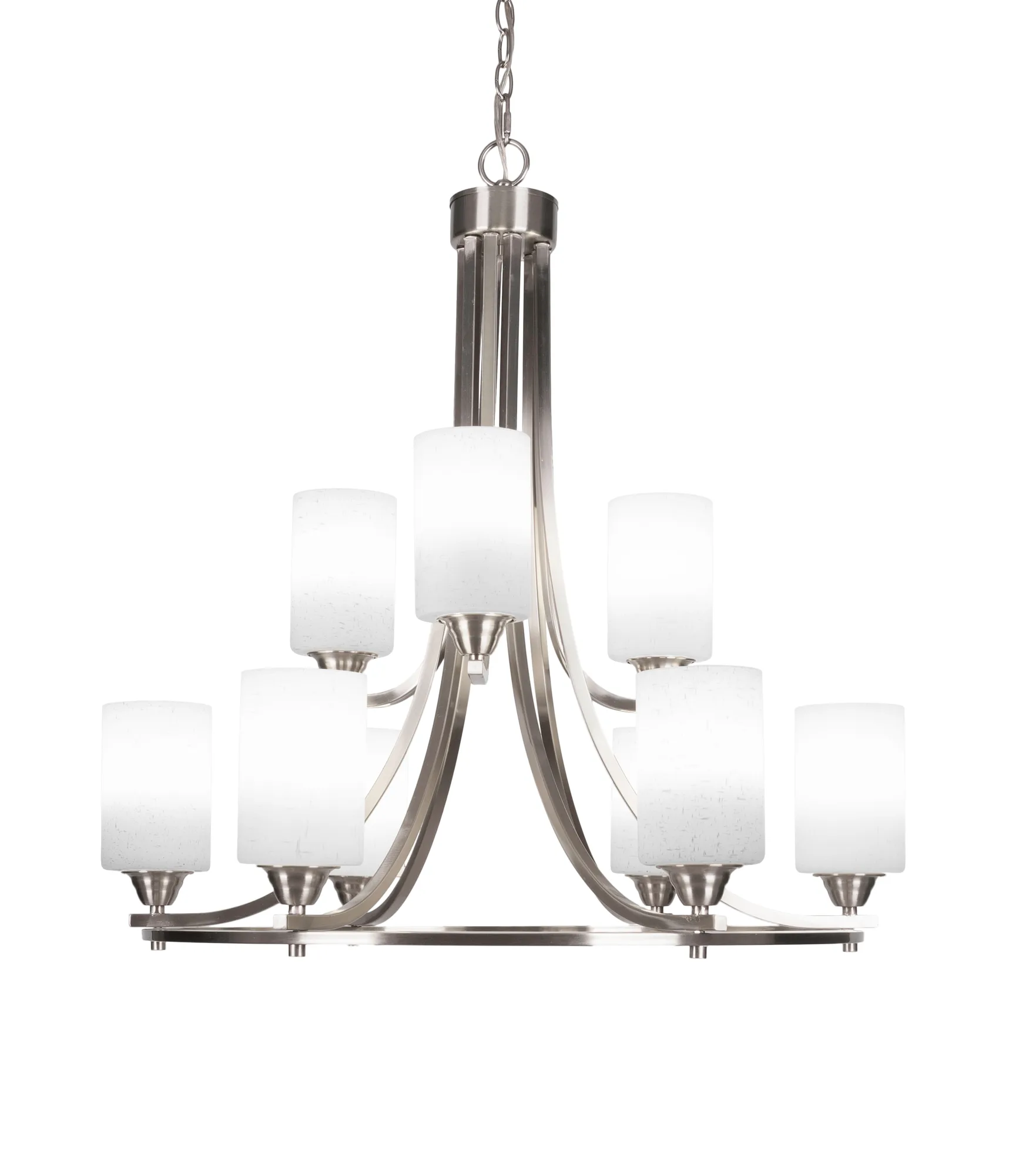 Paramount 9-Light Uplight Chandelier in Brushed Nickel
