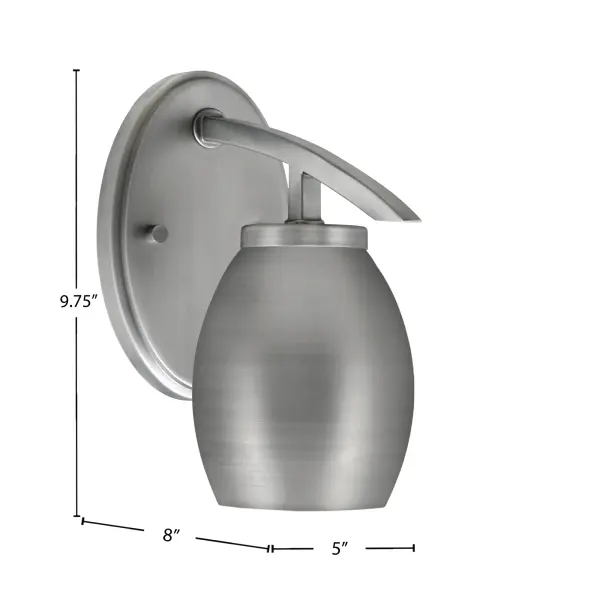 The Kurve Downlight Wall Sconce combines modern design with practical functionality. Its graphite finish and oval metal shade create warm, directional lighting perfect for hallways and entryways. - alternate view