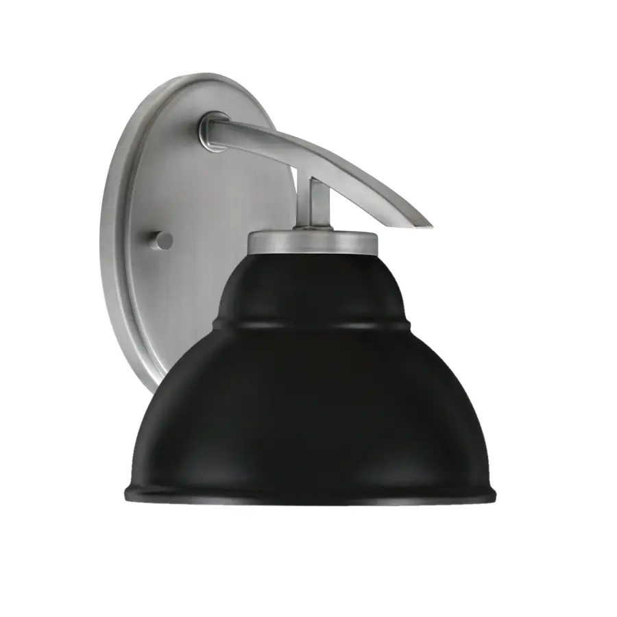 Kurve Downlight Wall Sconce - Graphite with Matte Black Shade - Image 1
