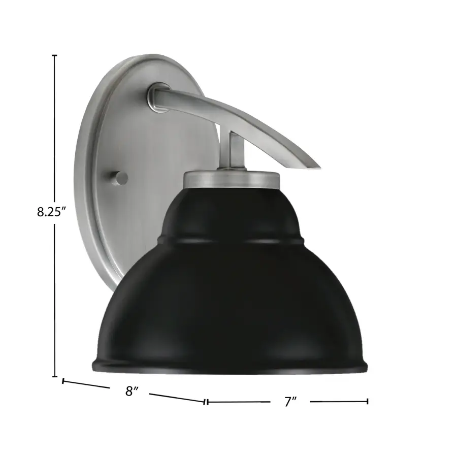 Kurve Downlight Wall Sconce - Graphite with Matte Black Shade - Image 2
