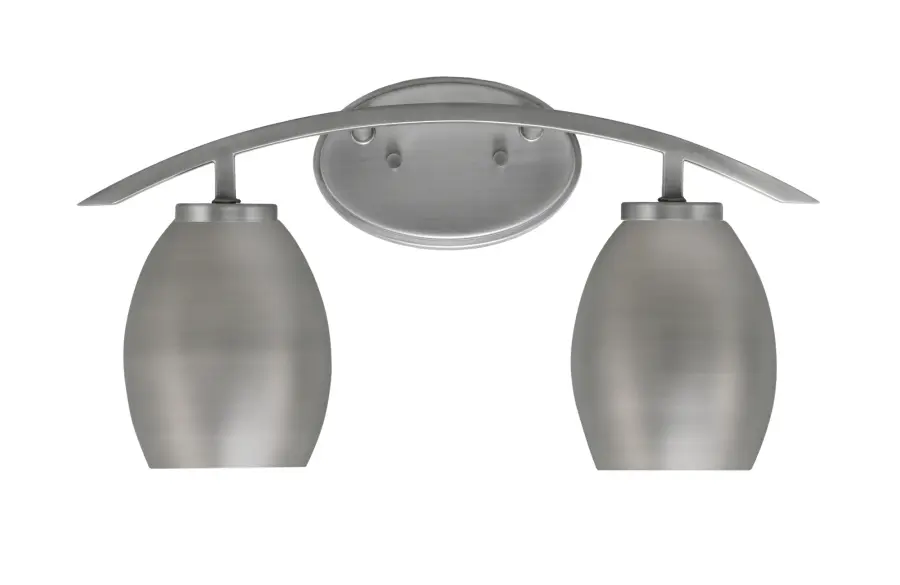 Kurve 2 Light Bath Bar in Graphite with Oval Metal Shades - Image 1