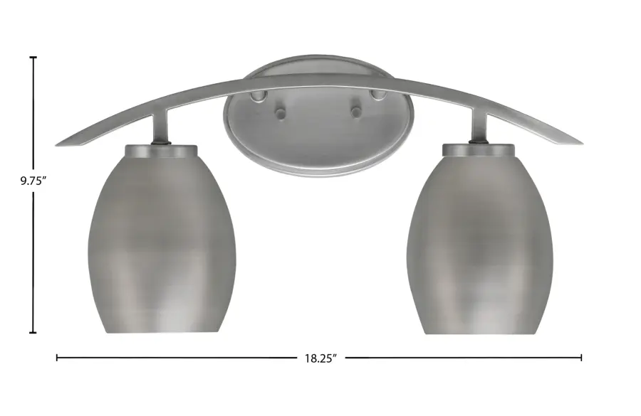 Kurve 2 Light Bath Bar in Graphite with Oval Metal Shades - Image 2