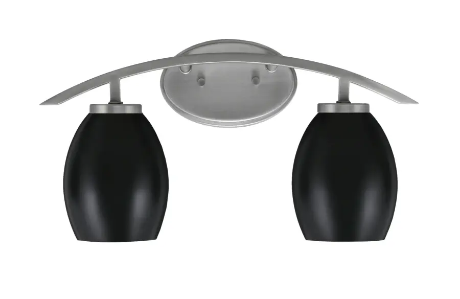 Kurve 2 Light Bath Bar in Graphite with Matte Black Shades - Image 1