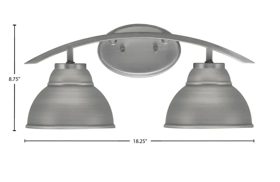 Kurve 2 Light Bath Bar in Graphite with Double Bubble Shades - Image 2