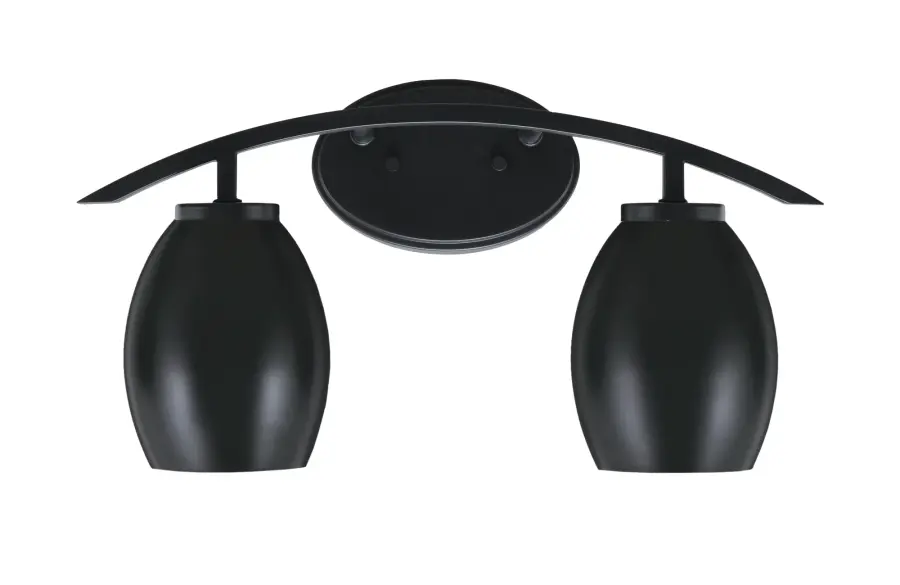 Kurve 2 Light Bath Bar in Matte Black - Image 1