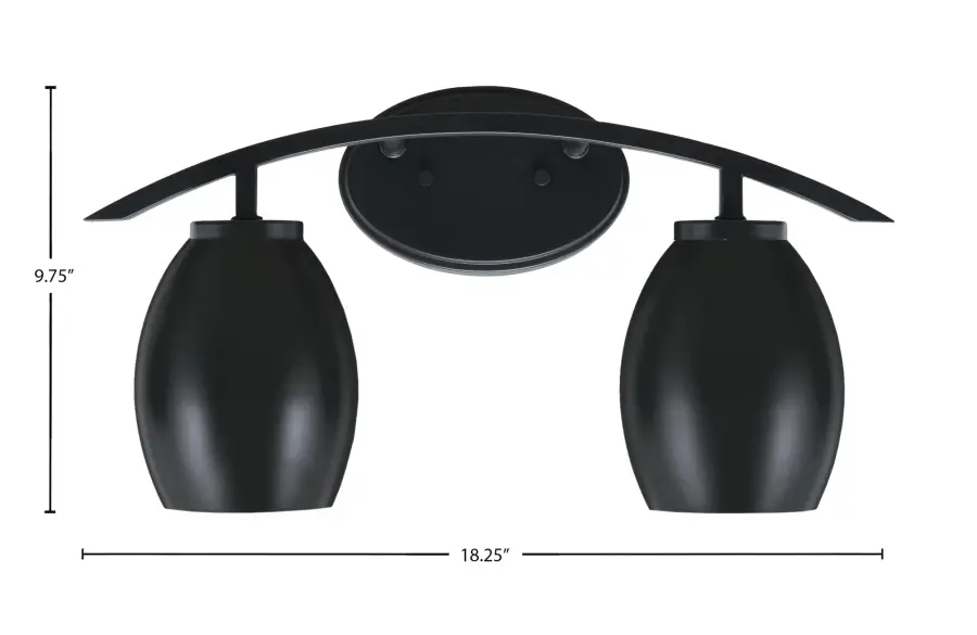 Kurve 2 Light Bath Bar in Matte Black - Image 2
