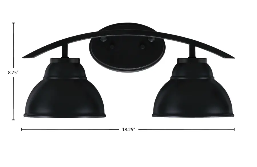 Kurve 2 Light Bath Bar in Matte Black - Image 2