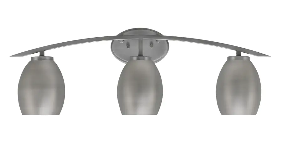 Kurve 3 Light Bath Bar in Graphite with Oval Metal Shades - Image 1