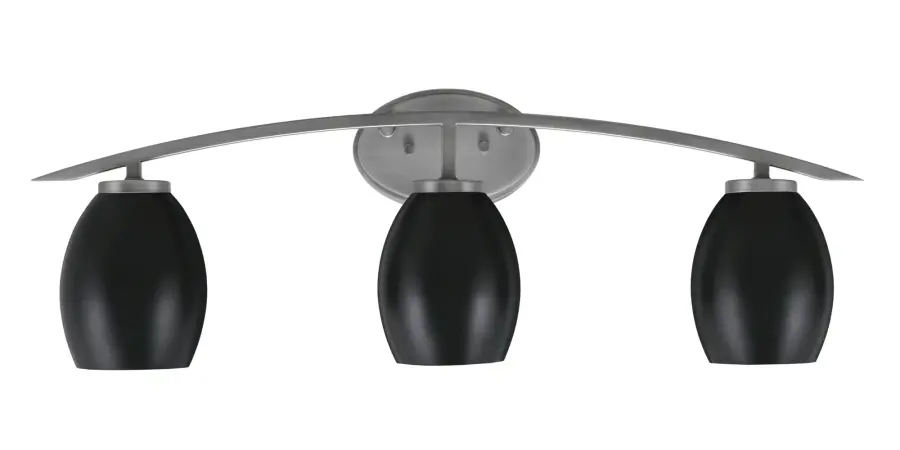Kurve 3 Light Bath Bar in Graphite with Matte Black Shades - Image 1
