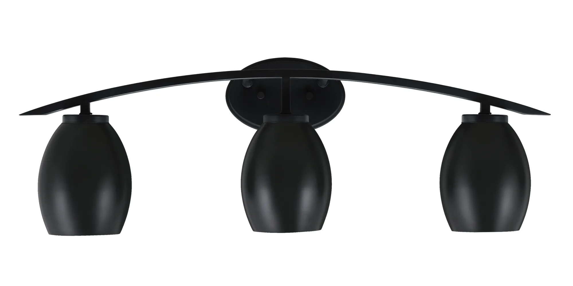 Kurve 3 Light Bath Bar in Matte Black